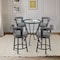 Armen Living Naomi and Bryant 5-Piece Counter Height Dining Set in Black Metal and Gray Faux Leather SETNMBYGRBL5 - alternate 3
